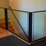 Broadview Remodel - Custom blackened steel and glass guardrail and railing.